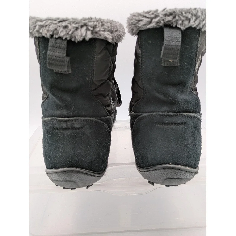 Columbia Winter Snow Boots Womens Size 9 Black Faux Fur Omni-Heat Insulated